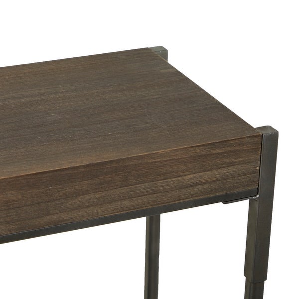 Brown Metal Industrial Console Table - 49 x 14 x 32