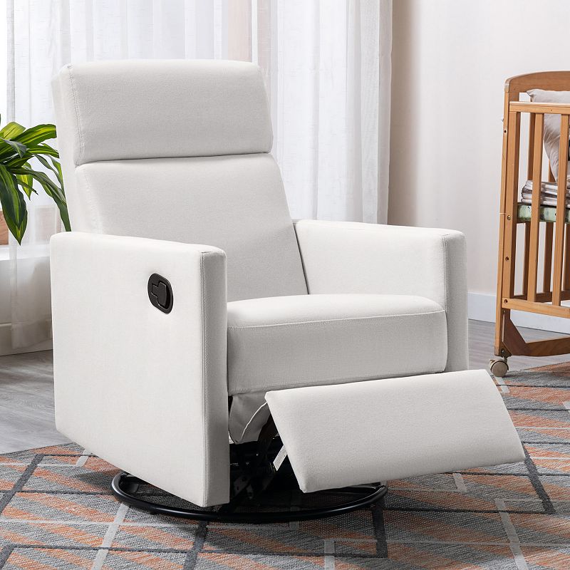 Merax Modern Upholstered Rocker Nursery Chair Plush Seating Glider Swivel Recliner Chair