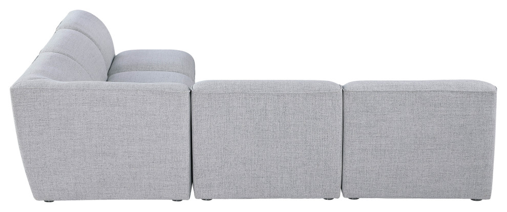 Miramar Linen Upholstered Modular Sectional   Transitional   Sectional Sofas   by Meridian Furniture  Houzz