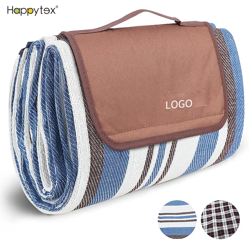 2021 Newest Outdoor Picnic Blanket Sand Proof And Waterproof Portable Pizza Mat for Camping Hiking Travel Festivals