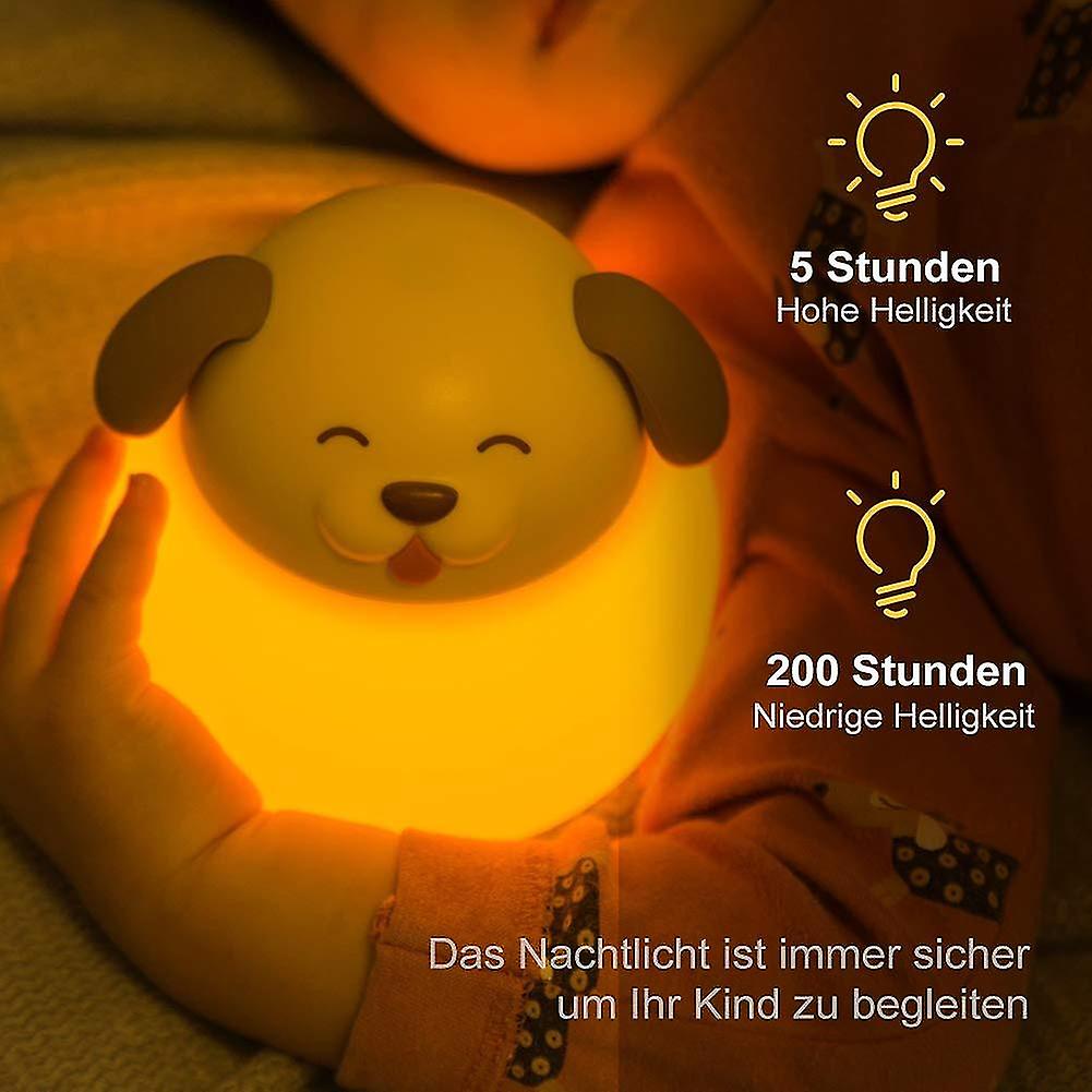 Child Night Light， Baby Night Light With Touch Switch， Timer Color Temperature 1h 1800-6500k， Led Night Light，(puppy)