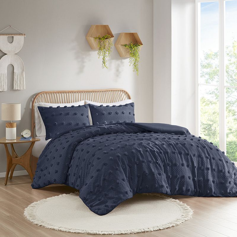 Intelligent Design Vera Clip Jacquard Duvet Cover Set