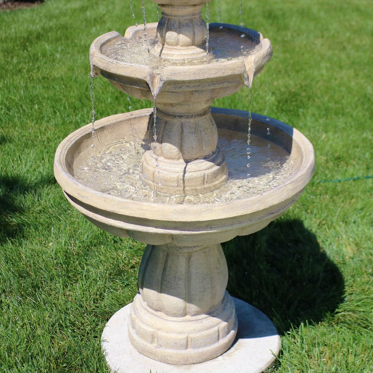 Sunnydaze Decor 3-Tier Outdoor Water Fountain