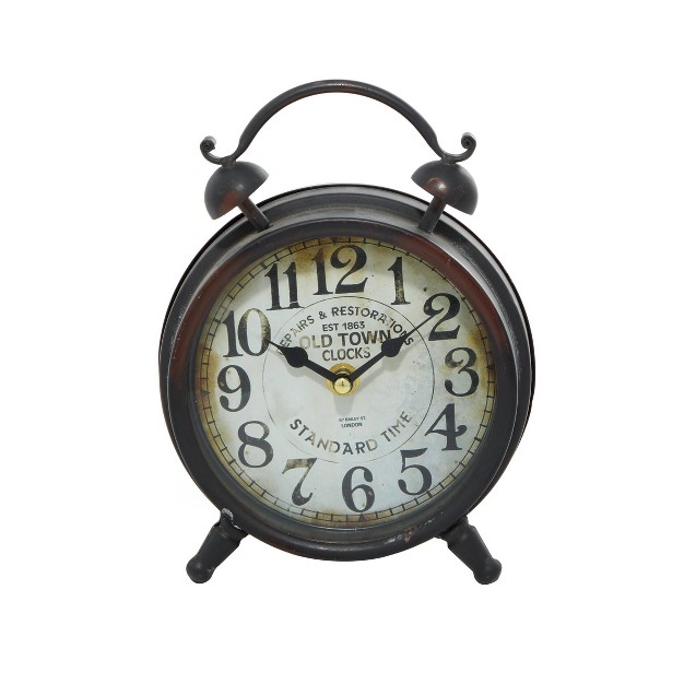 Metal Clock With Bell Style Top Olivia amp May