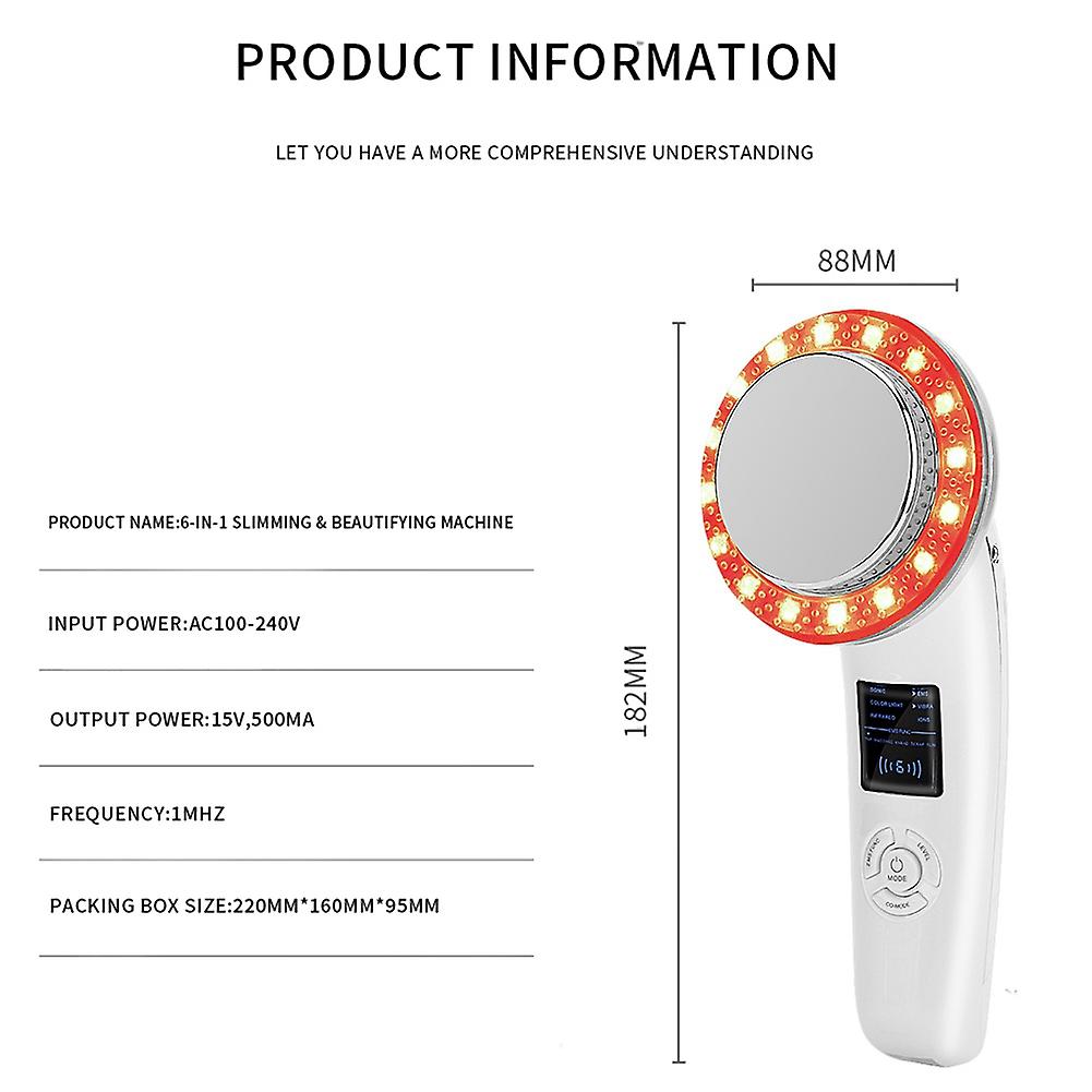 Ems Body Slimming Massager Color Light Anti Wrinkle Beauty Instrument (eu Plug 100-240v)