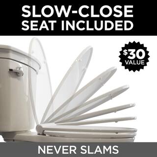 American Standard Cadet Touchless 2-piece 1.28 GPF Single Flush Elongated Toilet in White Seat Included 580AA709.020