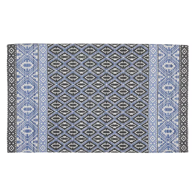 Nourison Darien Aqua Kitchen Accent Rug