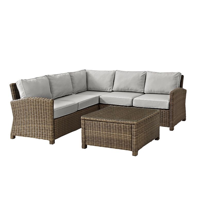 Crosley Bradenton Outdoor Wicker Sectional 4-pc. Set