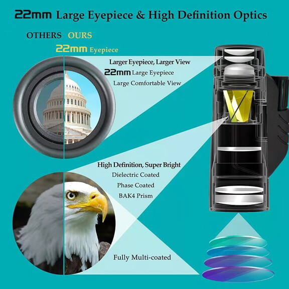 Monocular Telescope   12X42 High Power Monocular f...