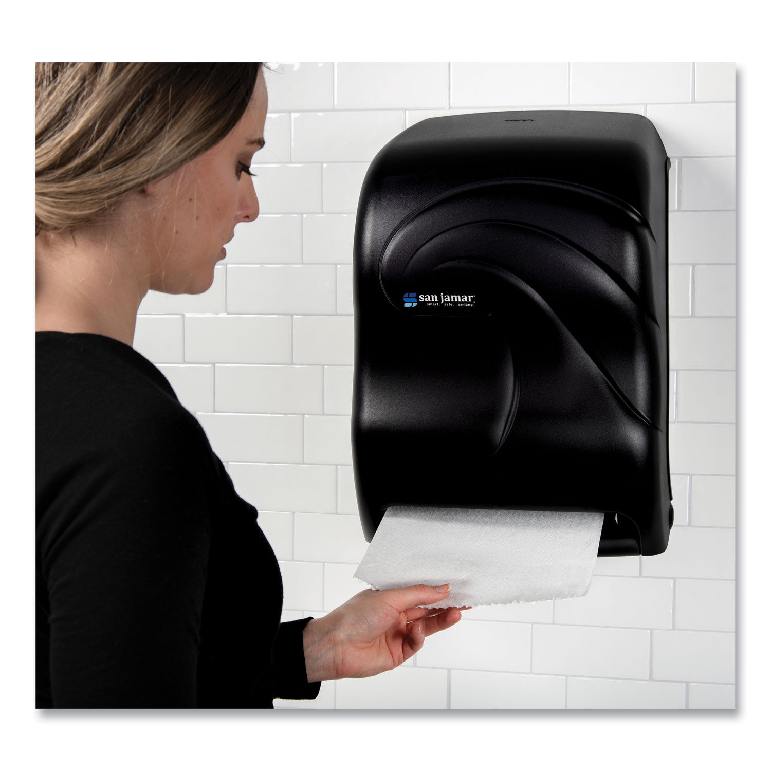 Electronic Touchless Roll Towel Dispenser by San Jamarandreg; SJMT1390TBK