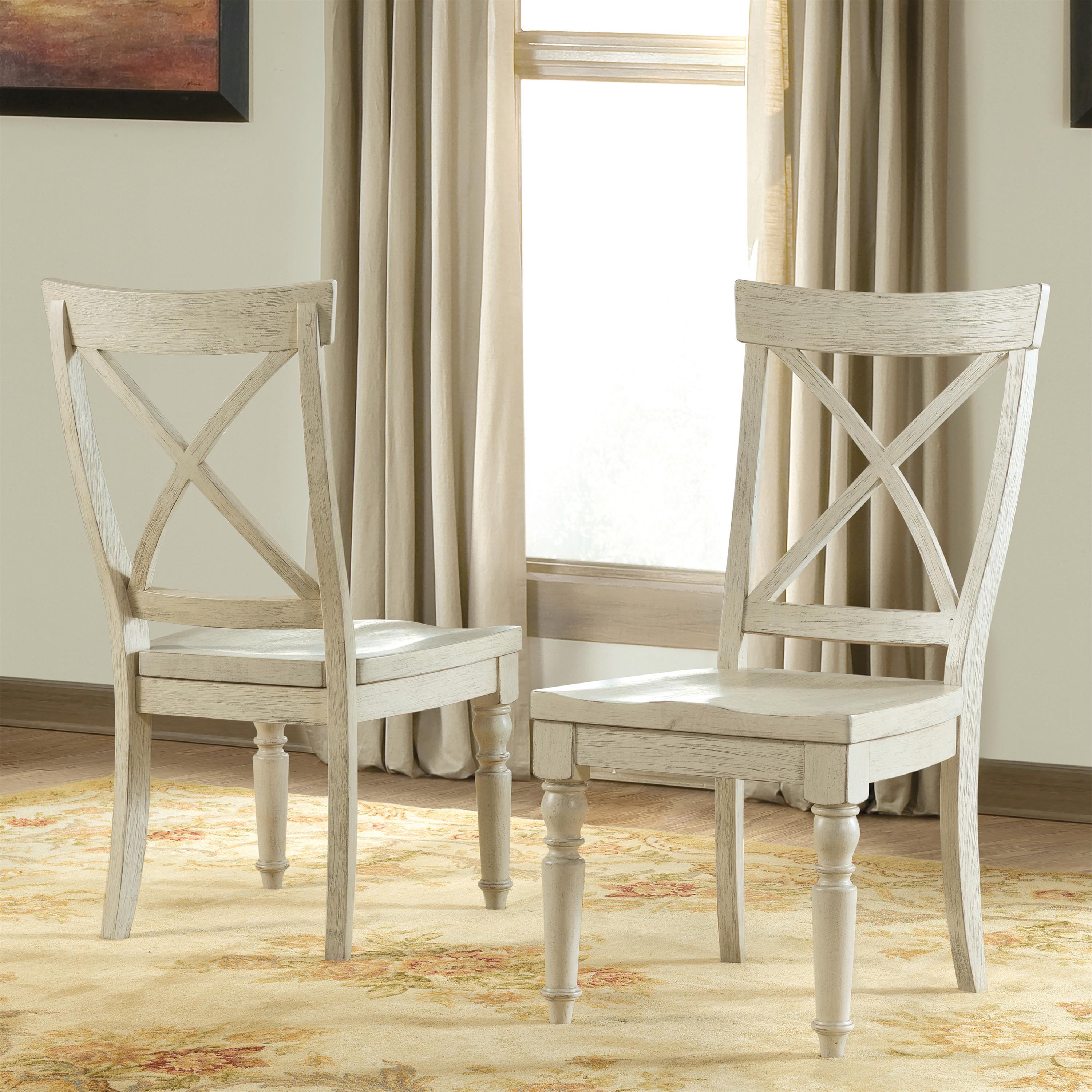 Sarasota White X-Back Side Chair All Wood