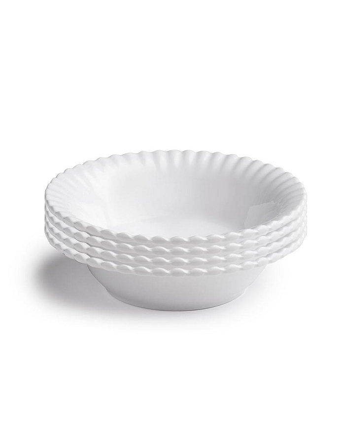 Q Squared Melamine Patio Luxe Lightweight 7.5 Personal Bowl Set 4