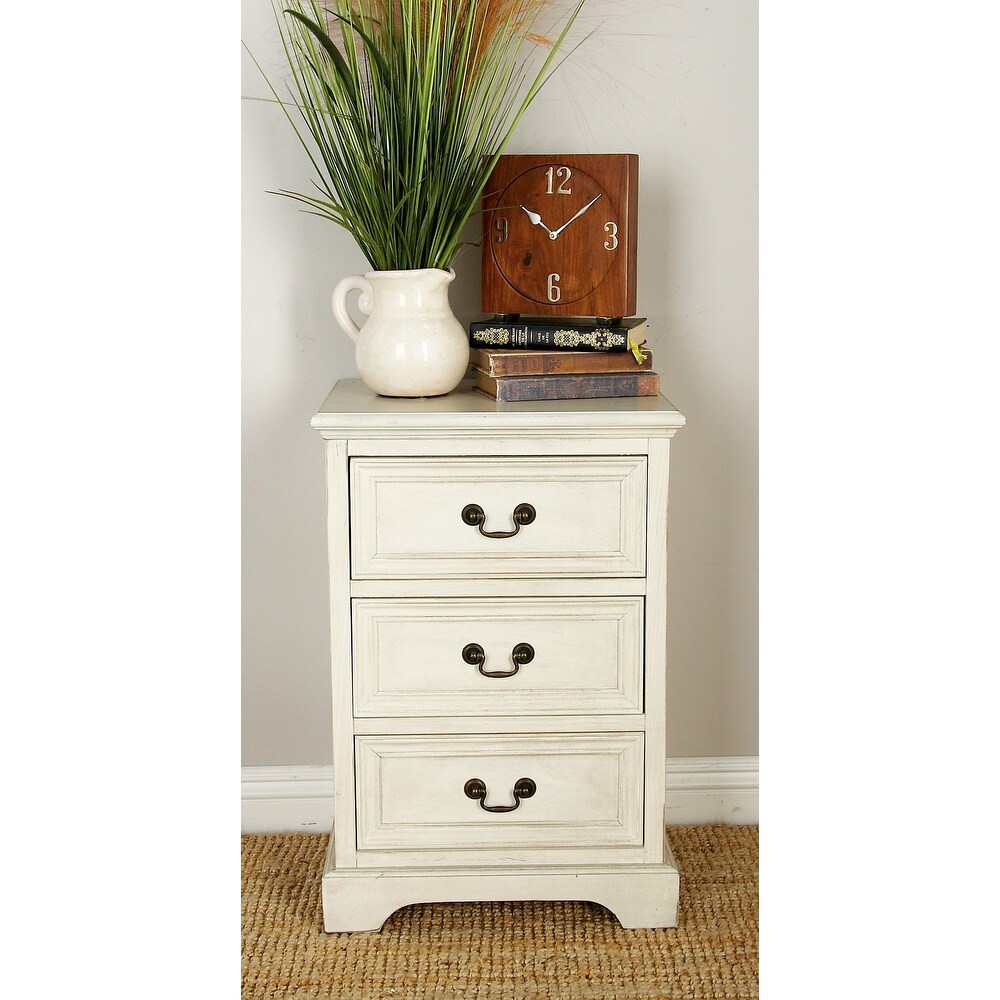 Cream Wood Traditional Cabinet 25 x 17 x 14   17 x 14 x 25