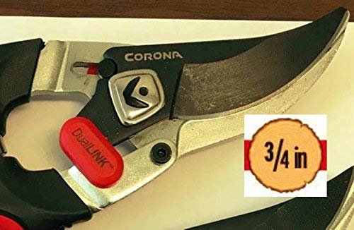 Corona BP 4314D Dual Link Bypass Pruner with Comfort Gel Grips, 3/4 Inch