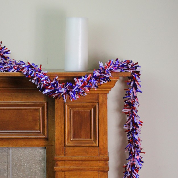 Northlight 25 x27 Americana 6 ply Wide Cut Tinsel Garland Unlit