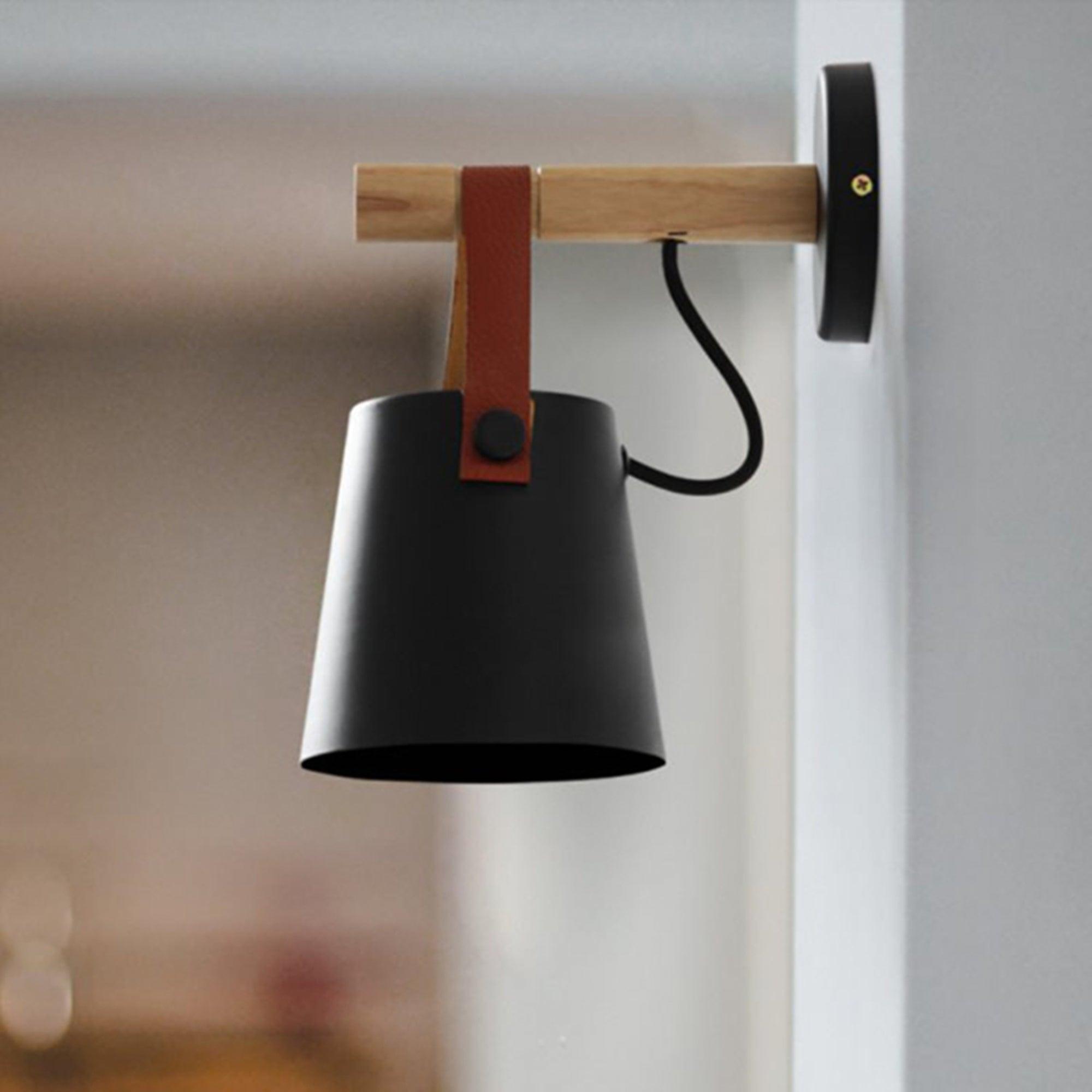 Wooden Conical Wall Light