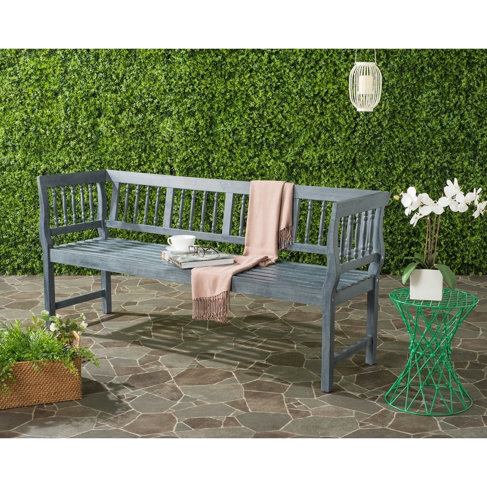 SAFAVIEH Brentwood Outdoor Grey Bench   68.1\