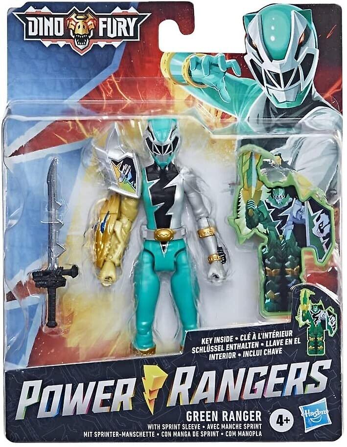 Power rangers dino fury green ranger with sprint sleeve 15cm action figure