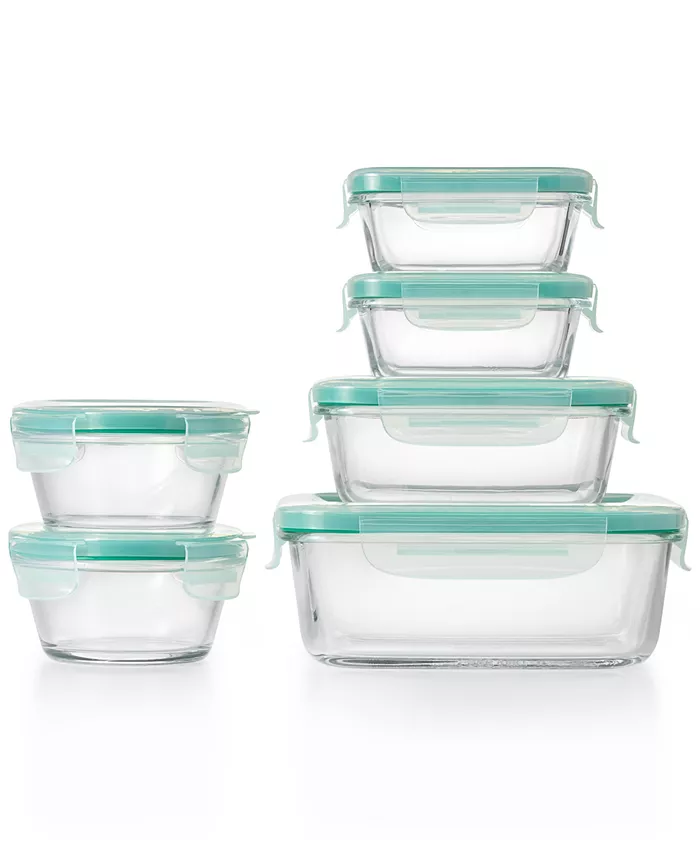 OXO Smart Seal 12-Pc. Glass Food Storage Container Set