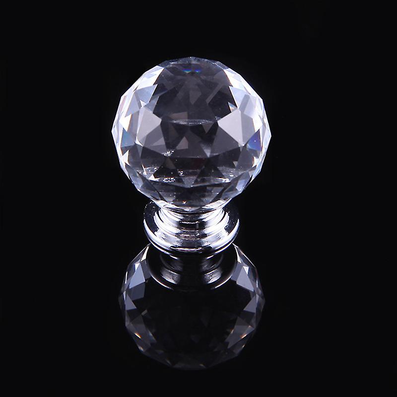 Clear Crystal Diamond Glass Door Knobs Cupboard Drawer Furniture Handle Cabinet