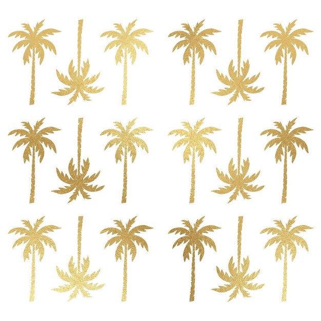 Palm Tree Peel And Stick Wall Decal Gold Foil Roommates