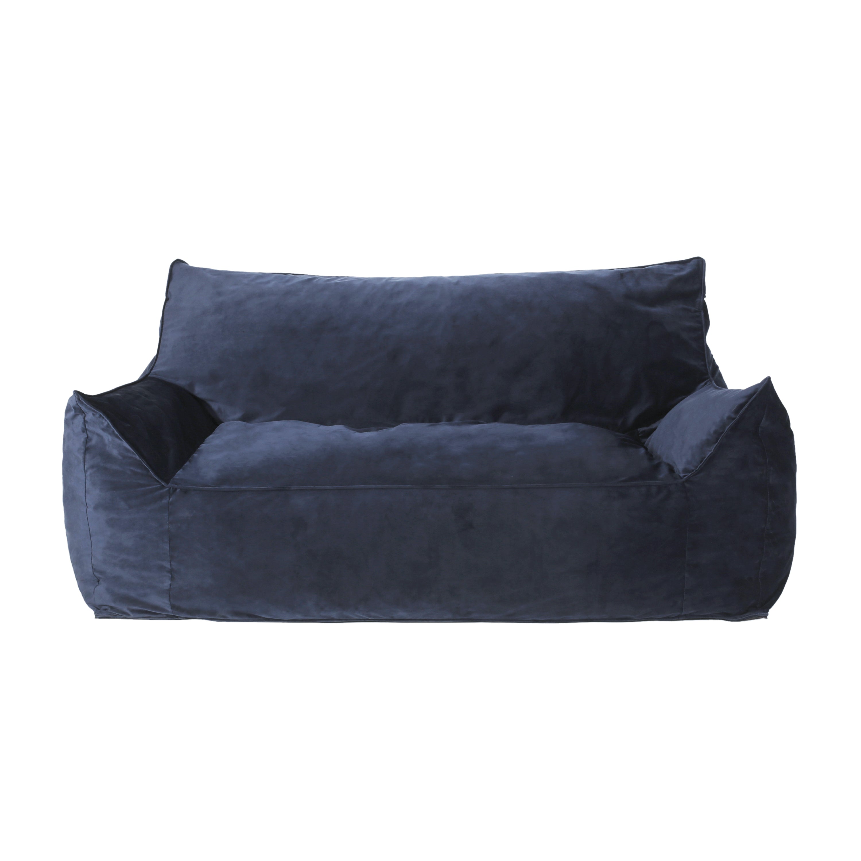 Calef Modern Velveteen 2 Seater Oversized Bean Bag Chair with Armrests