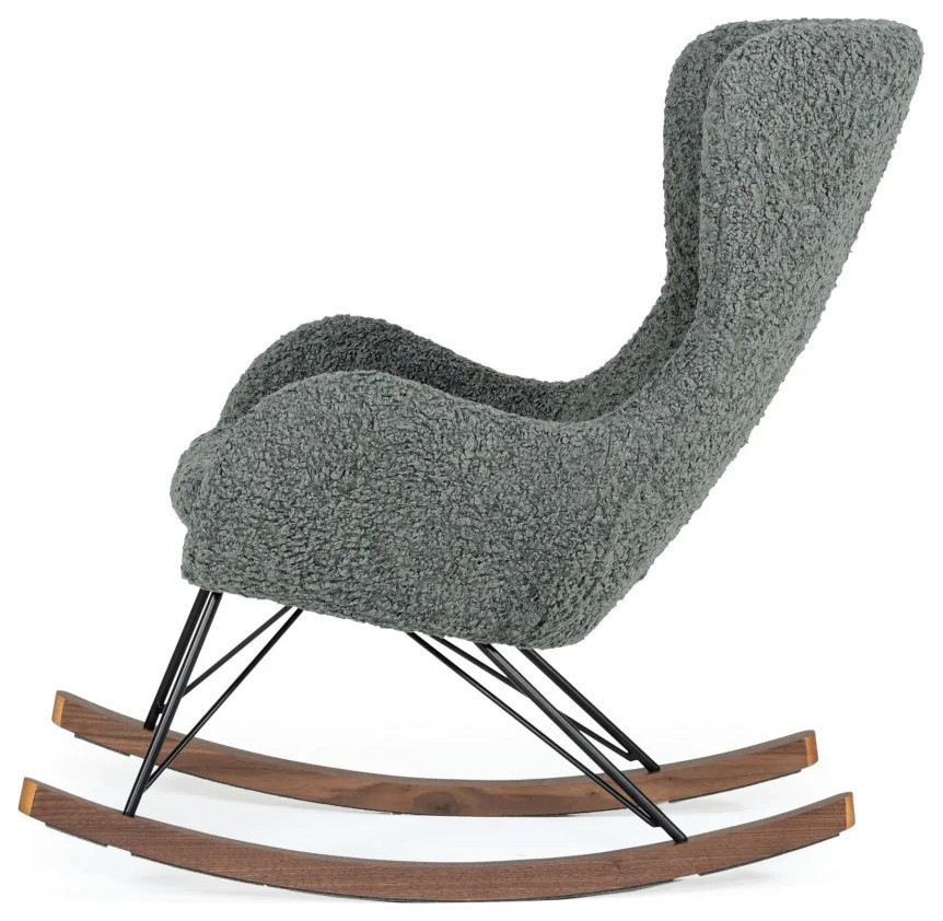 Bennett Modern Gray Sheep Rocking Chair   Midcentury   Rocking Chairs   by Rustic Home Furniture Deco  Houzz