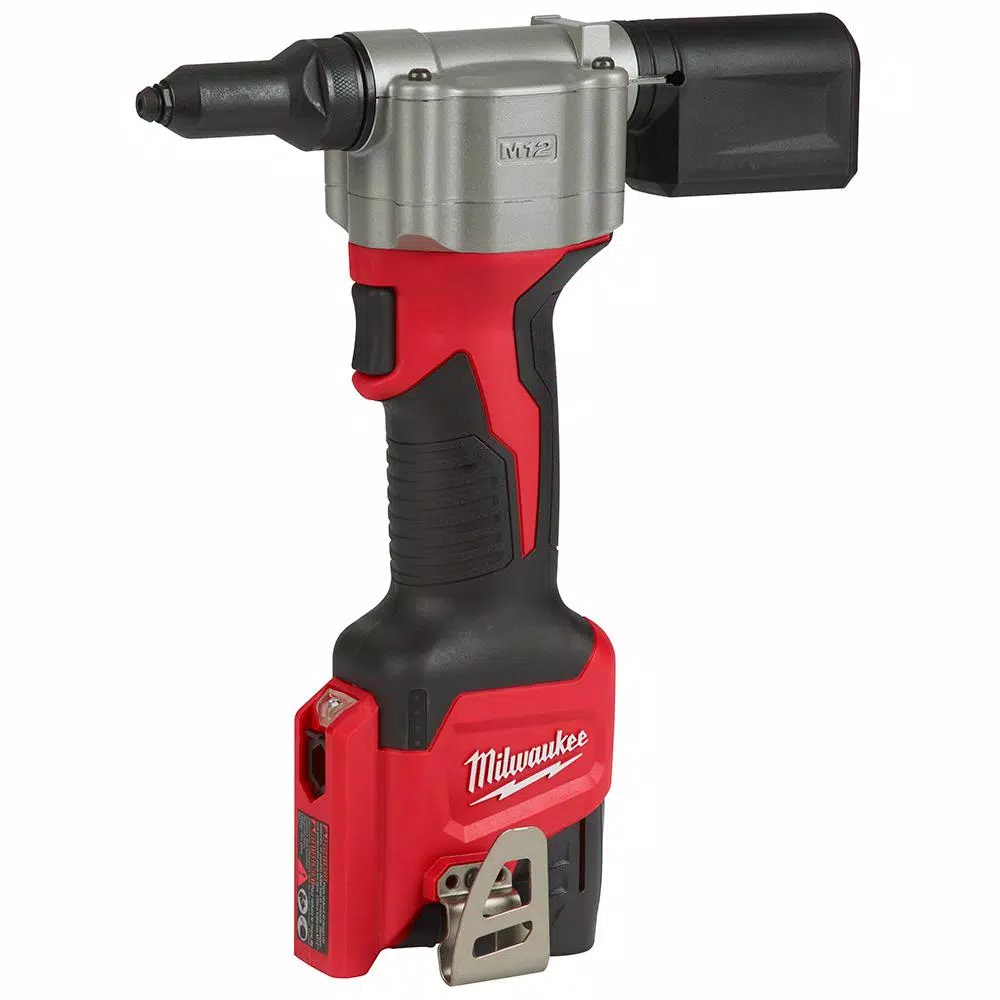 Milwaukee M12 12-Volt Lithium-Ion Cordless Rivet Tool Kit with (2) 1.5Ah Batteries and Charger and#8211; XDC Depot