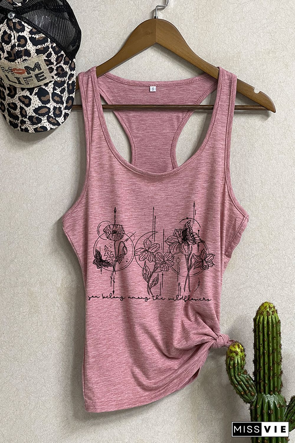 You Belong Among the Wildflower Sleeveless Tank Top Wholesale