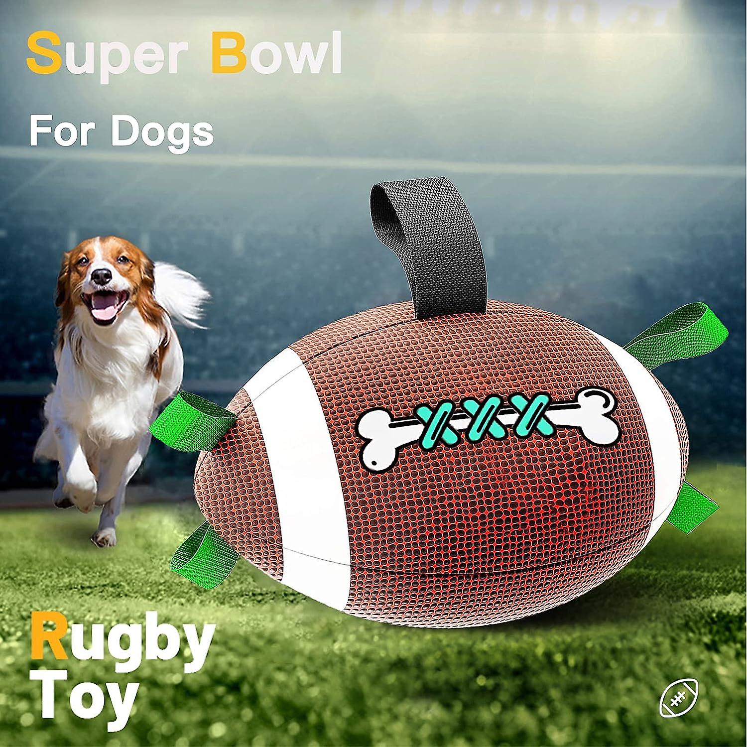 Dog Toy Football， Interactive Dog Tos For Tug Of War， Dog Tug Toy， Dog Water Toy， Gifts To Relieve Dogs Anxietydurable Dog Balls For Medium and Large Do