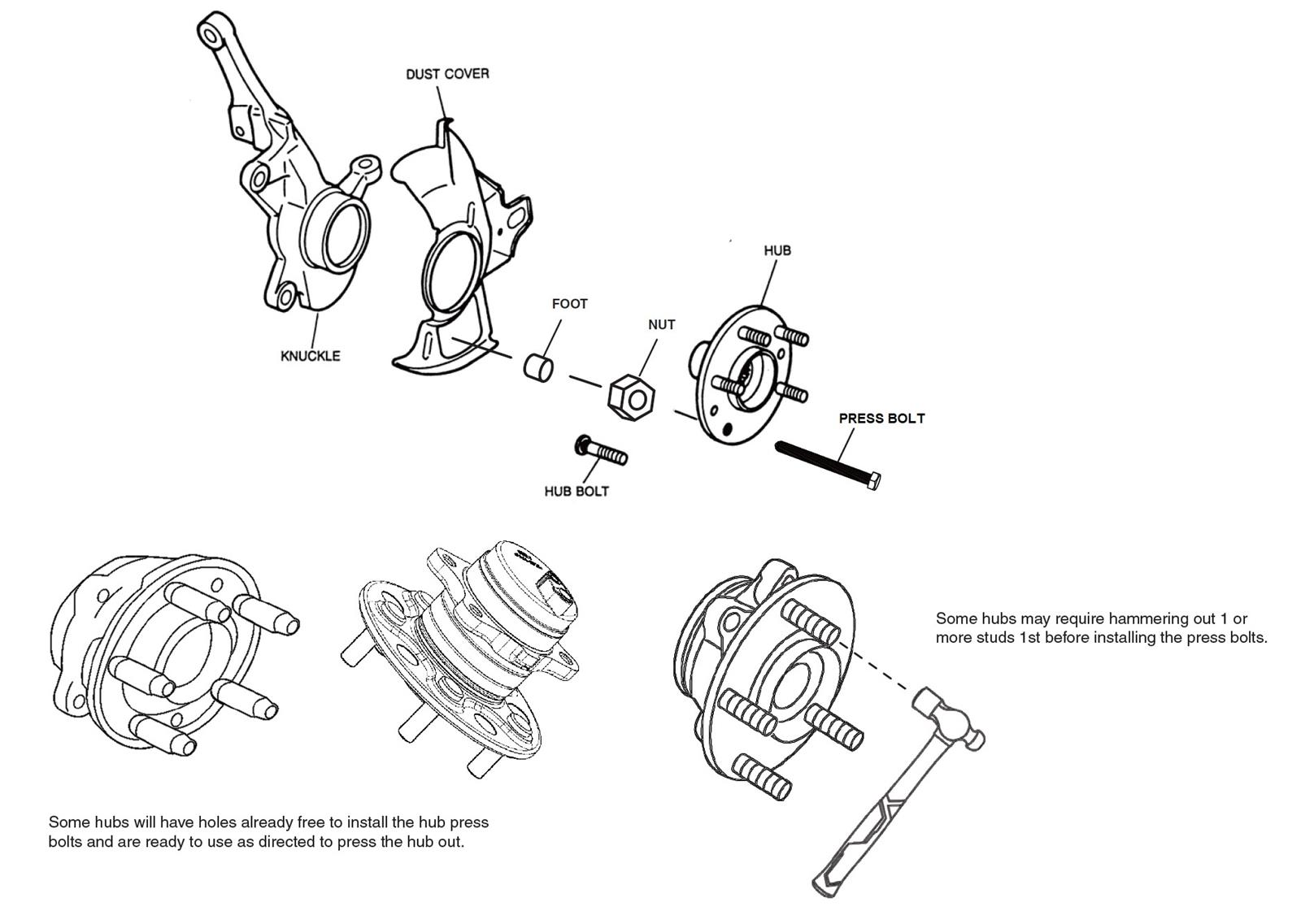 Astro Pneumatic Tool Company 78834 Astro Pneumatic Tool Company Impact-Rated Hub Removal Bolt Kits