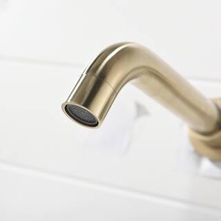 Magic Home Single-Handle Wall Mounted Bathroom Faucet in Matte Gold MS-B1904-BG