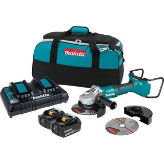 Makita 18V 5.0Ah X2 LXT Lithium-Ion (36V) Brushless Angle Grinder Kit XAG12PT1