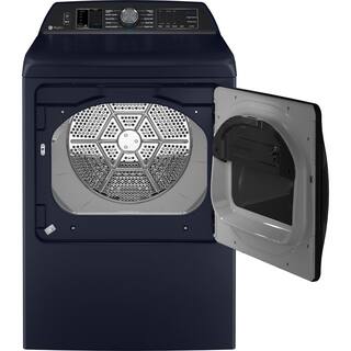 GE Profile Smart 7.3 cu. ft. Electric Dryer in Sapphire Blue with Fabric Refresh Sanitize Steam ENERGY STAR PTD90EBPTRS