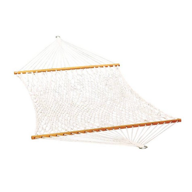 Double Cotton Rope Patio Hammock White Algoma