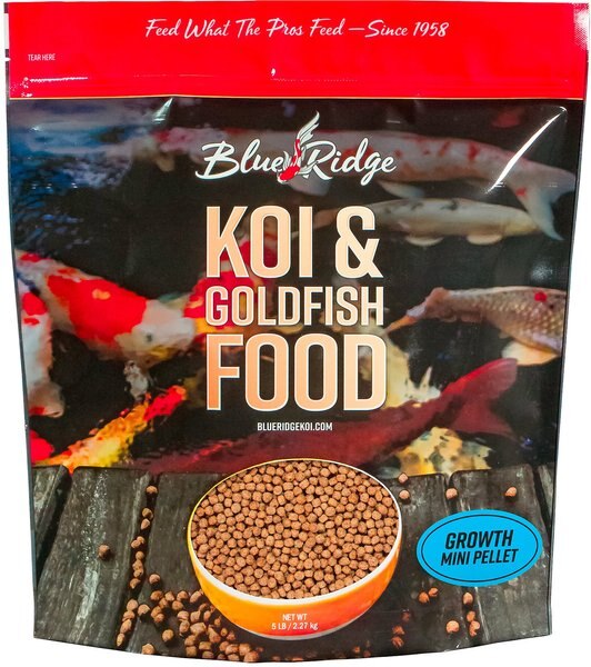 Blue Ridge Koi and Goldfish Mini Pellet Growth Formula Koi and Goldfish Food