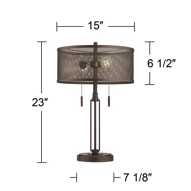 High Bronze Metal Led Mesh Shade For Bedroom Living Room Bedside Nightstand Office