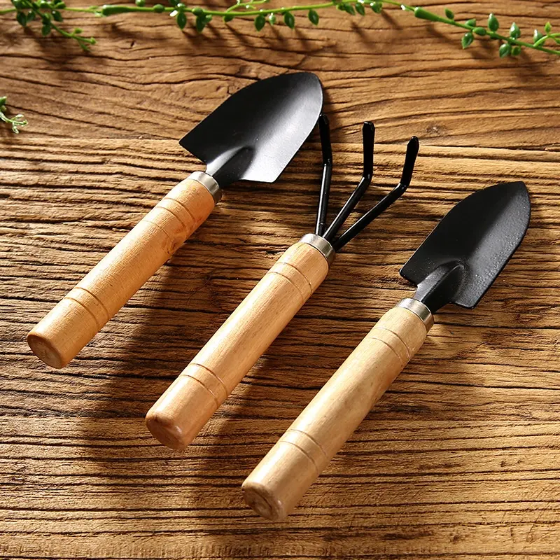 Mini gardening three piece garden small shovel digging soil gardening flower and vegetable tool kit supplies wholesale