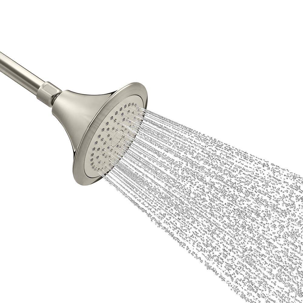 KOHLER Forte 1-Spray 5.5 in. Single Wall Mount Fixed Shower Head in Vibrant Brushed Nickel R10282-G-BN