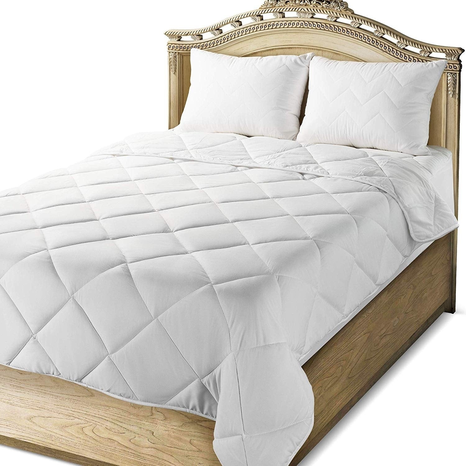 Mastertex Super Soft Comforter Quited Lightweight for All Seasons- King/White