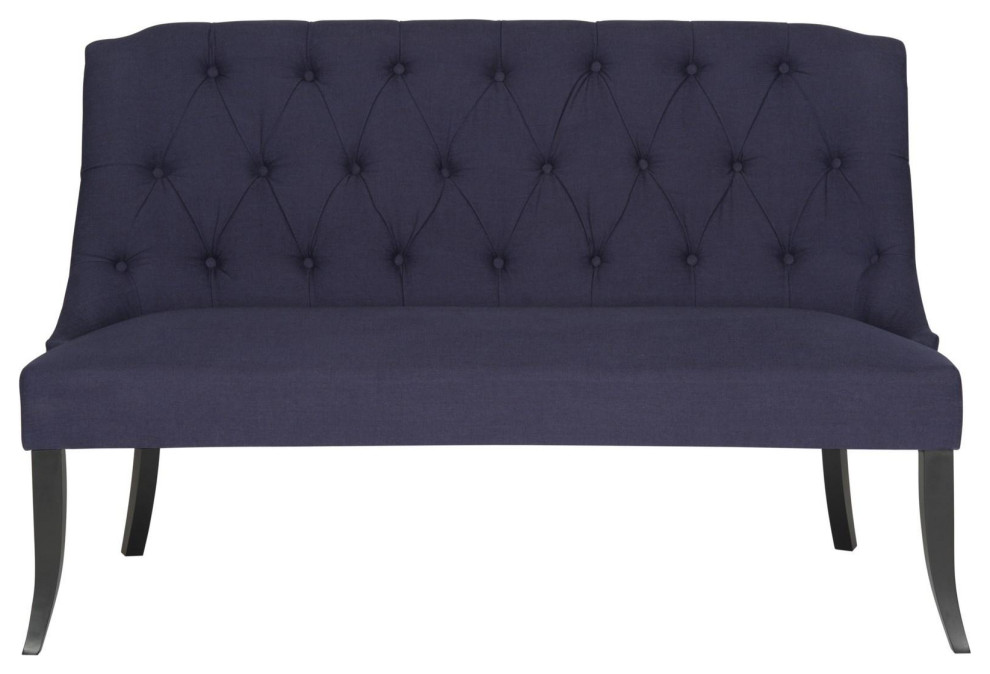 Haley Settee Navy Blue   Transitional   Loveseats   by Peachtree Fine Furniture  Houzz