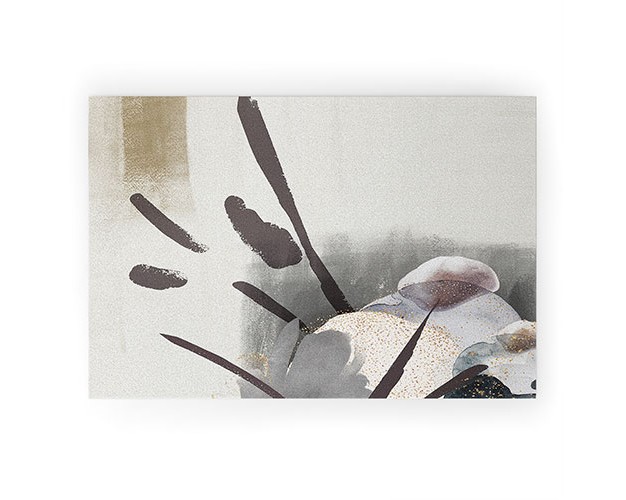 Sheila Wenzel Ganny Serene Floral Abstract Welcome Mat Society6