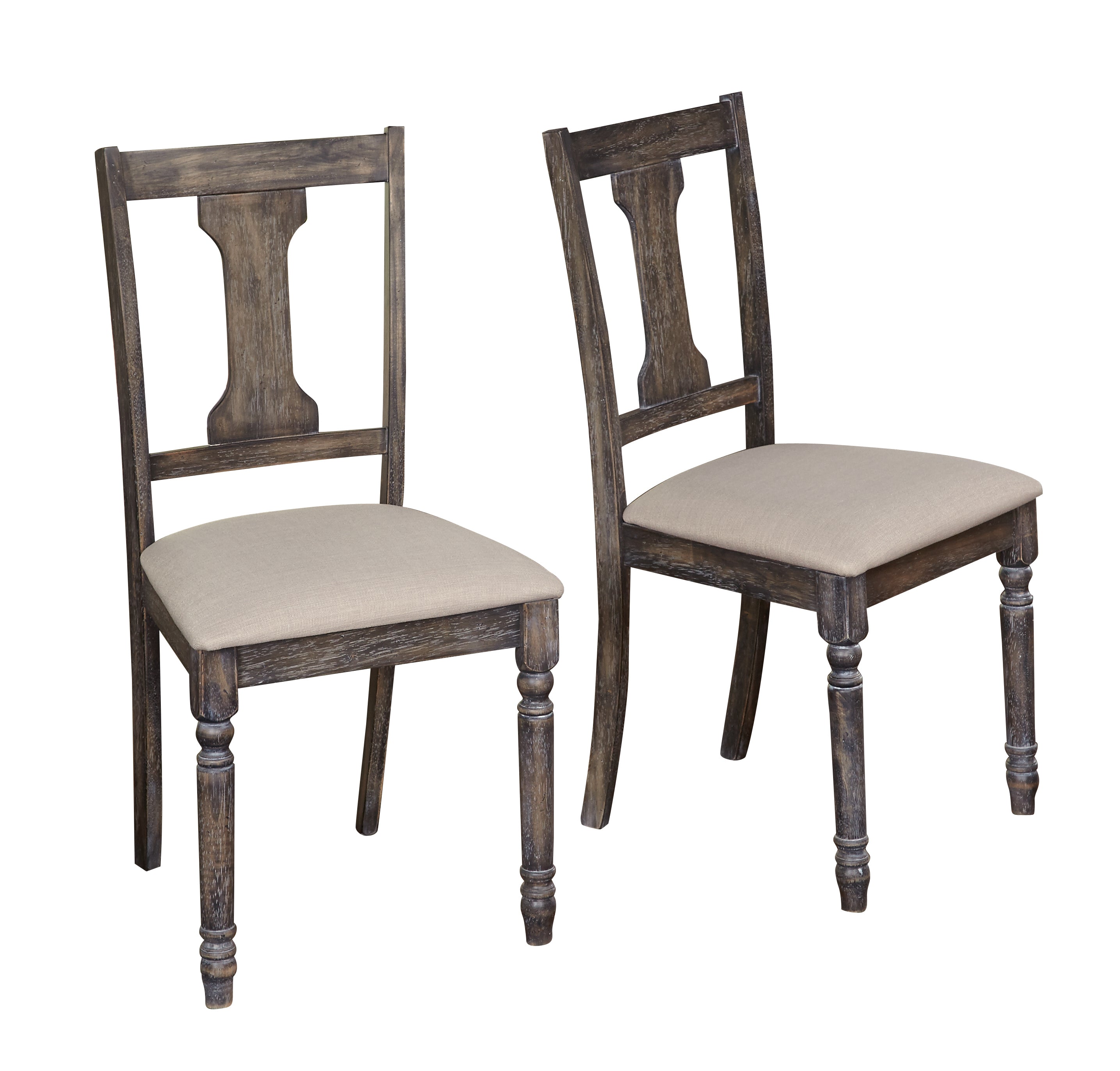 Burntwood Dining Chair， Set of 2， Weathered Grey