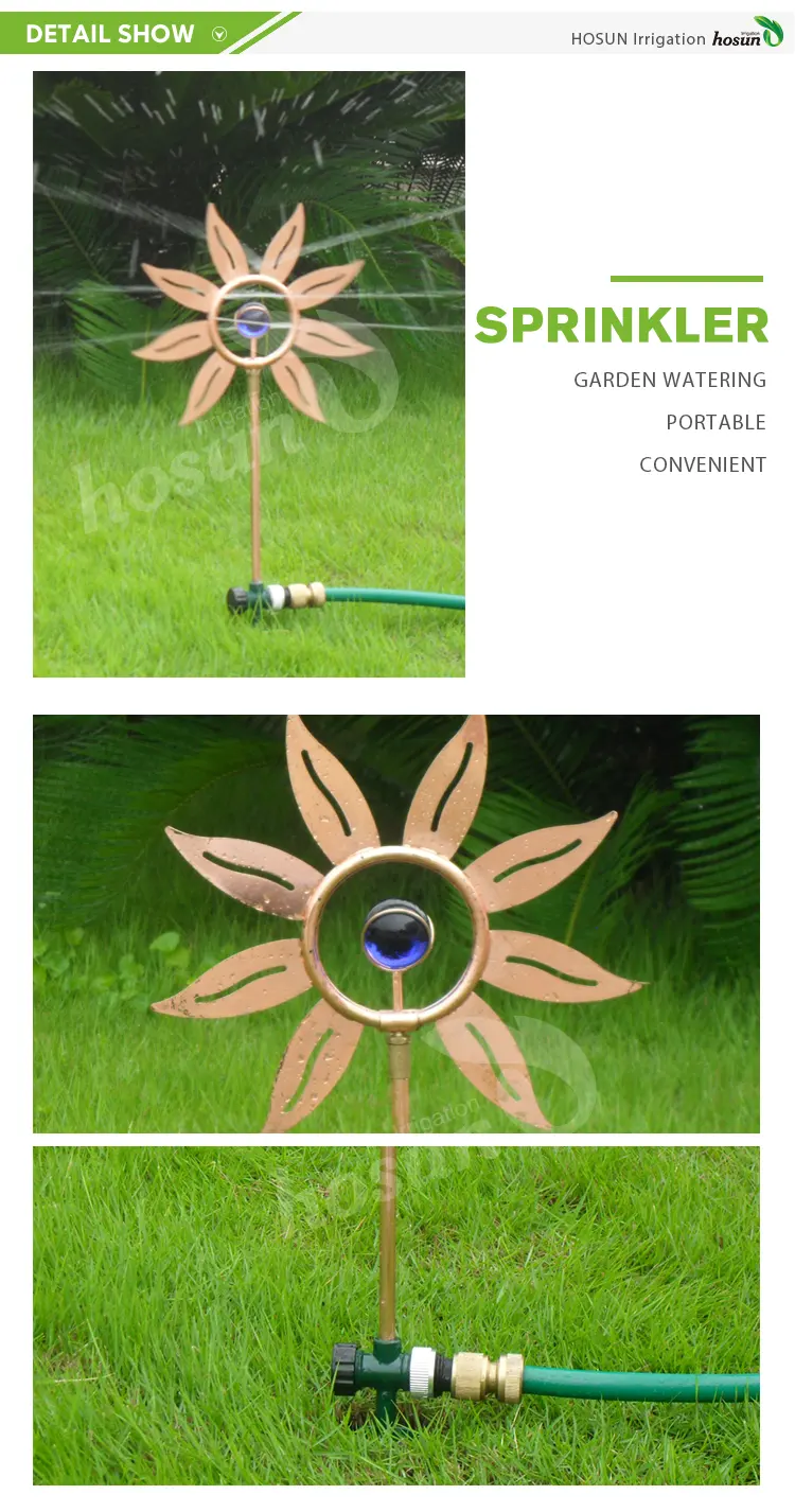 Garden Supplies Sunflower Shape Garden Rotary Sprinkler