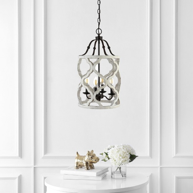 Quinby Pendant Oil rubbed Bronze black white Safavieh