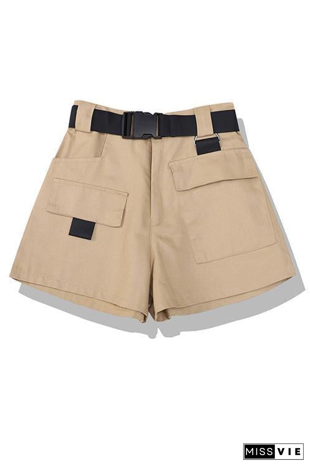 Pockets Cargo Shorts With Belt