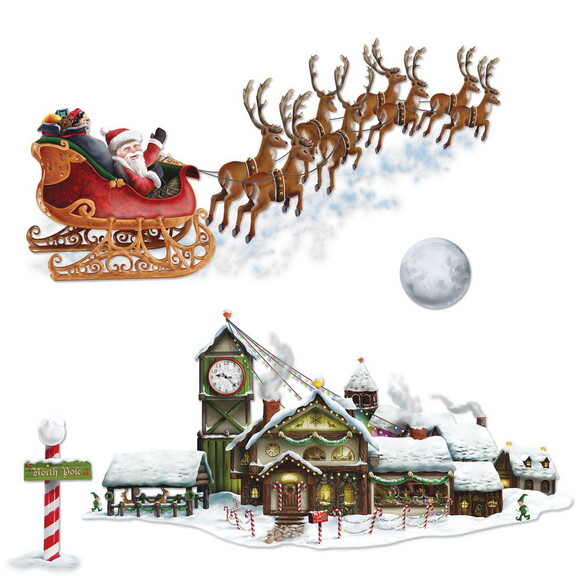 Beistle 20204 Santa's Sleigh   Workshop Props  ins...