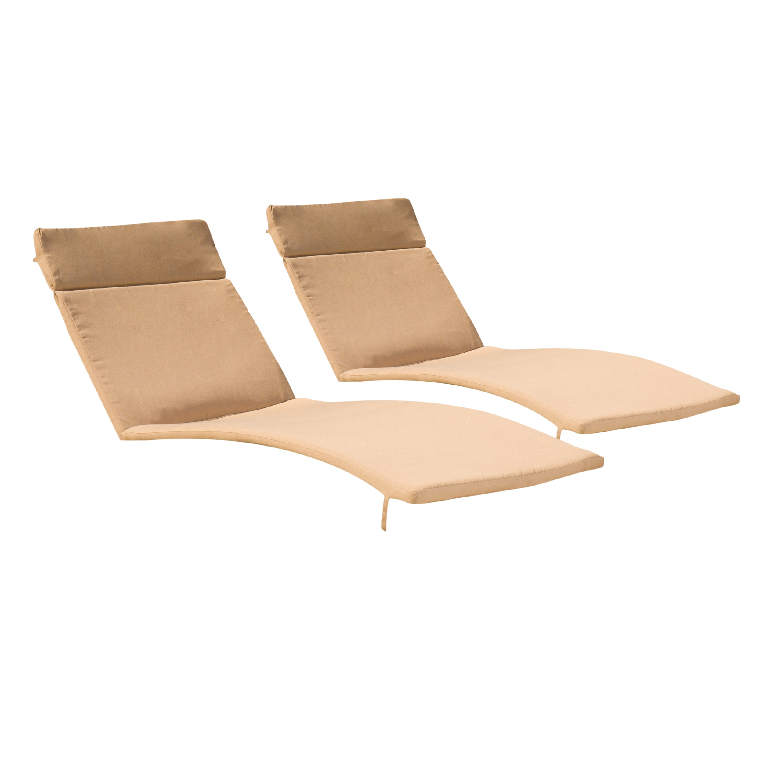 Albany Outdoor Water-Resistant Fabric Chaise Lounge Cushions (Set of 2)