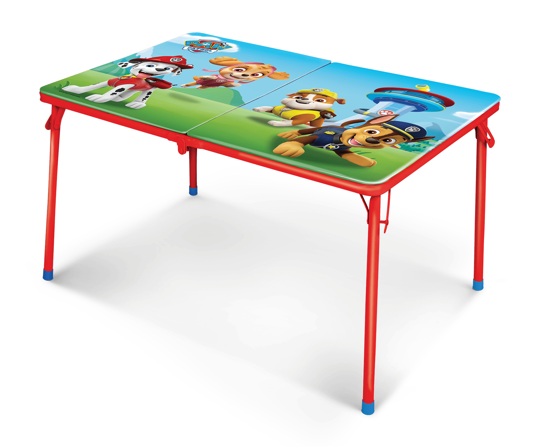 Paw Patrol Children's Large Folding Table with Washable Surface Comes with 2 Chairs