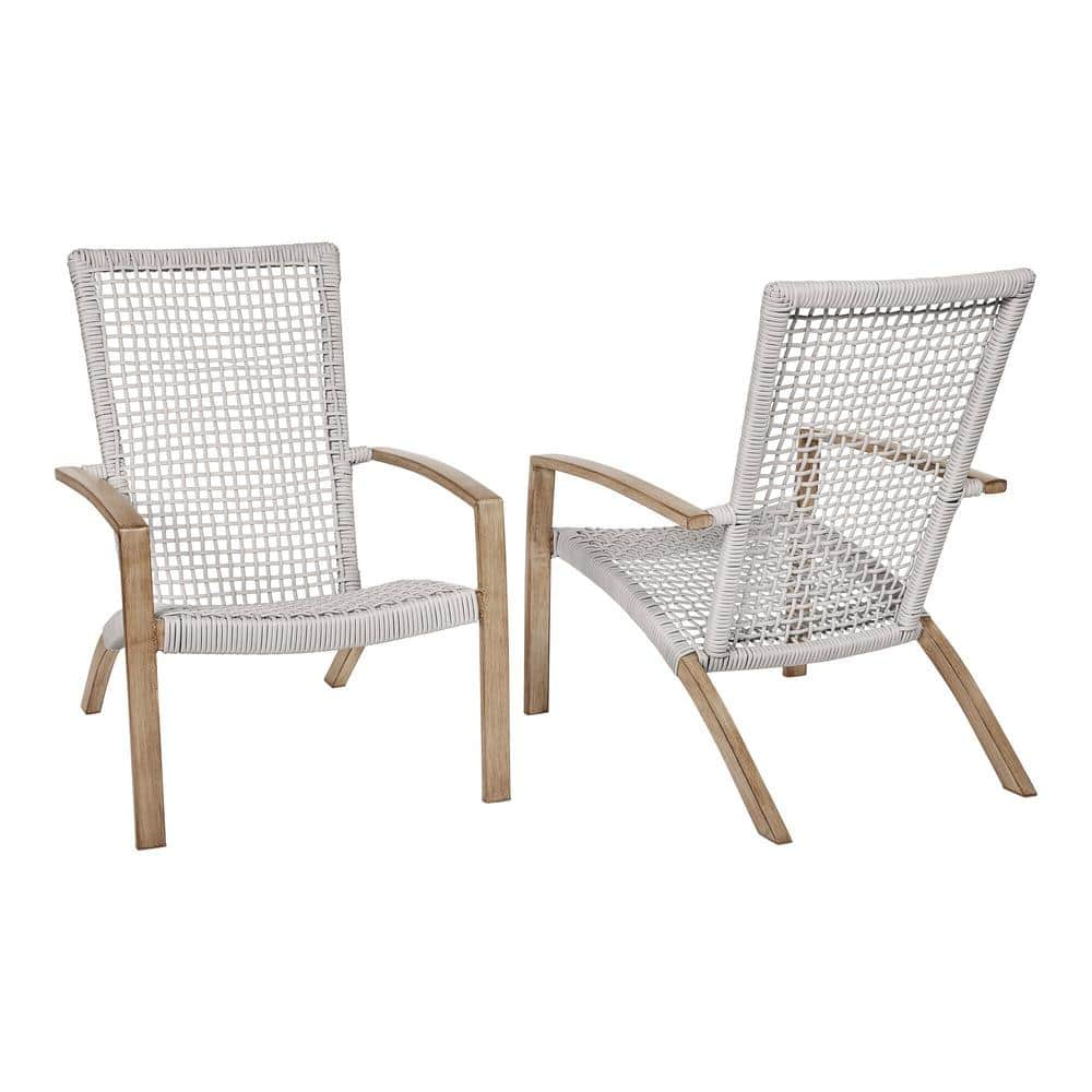 StyleWell Summerhaven Metal Wicker Adirondack Chairs (2-Pack) 2165-2pk